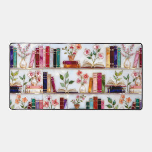 Stained Glass Style Bookshelf Desk Mat