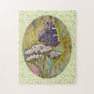 Stained Glass Style Butterfly Puzzle