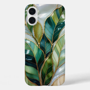 Stained Glass Style Leaf Aesthetic Phone Case