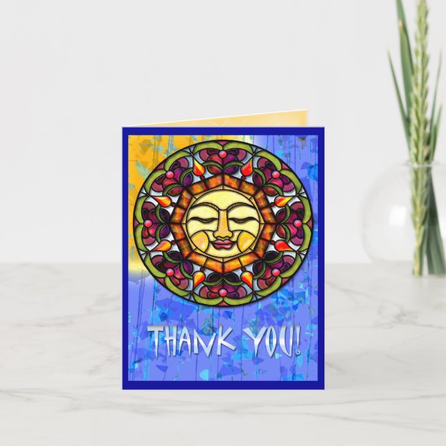 Stained Glass Sun-Catcher (Thank You) Thank You Card (Front)