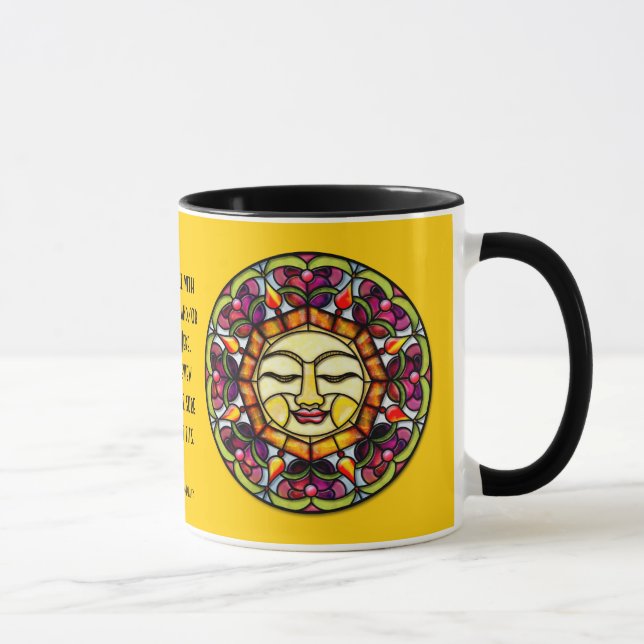 Stained Glass Sun (Personalised Mug) Mug (Right)