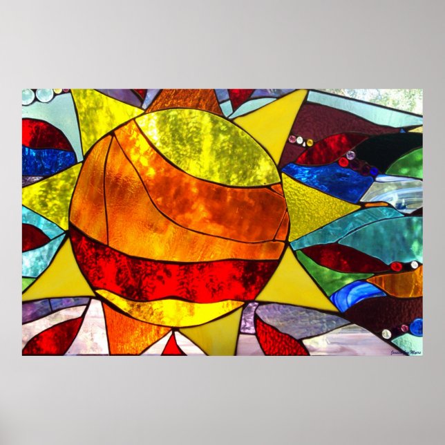 Stained Glass Sun Poster (Front)