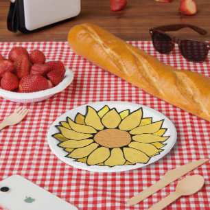 Stained Glass Sunflower Plate