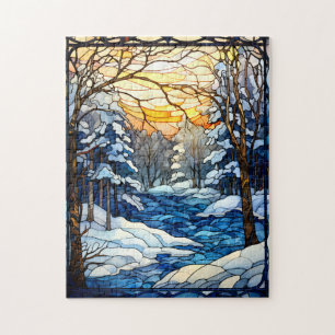 Stained Glass Sunrise, Jigsaw Puzzle