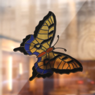 Stained glass Swallowtail Butterfly Window Cling