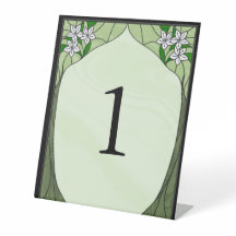 Stained Glass Table Number