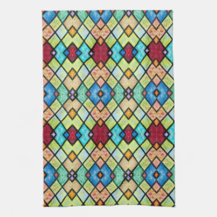 Stained Glass Tea Towel