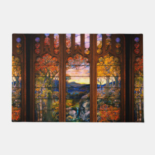Stained glass tiffany look Victorian elegant Doormat