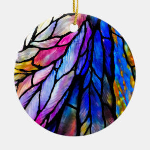 Stained Glass, Tiffany - Style,  Ceramic Ornament