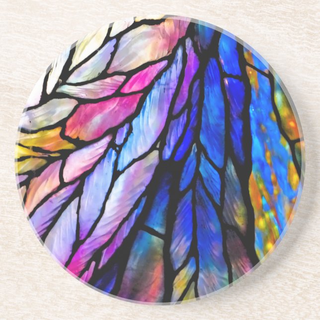 Stained Glass, Tiffany - Style,  Coaster (Front)