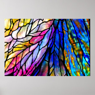 Stained Glass, Tiffany - Style,  Poster