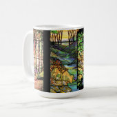 Stained Glass Tiffany Window Psalms 42:1 Deer Mug (Front Left)