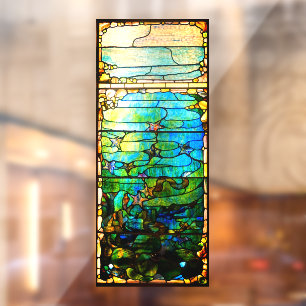 Stained glass tiffany window starfish sea look