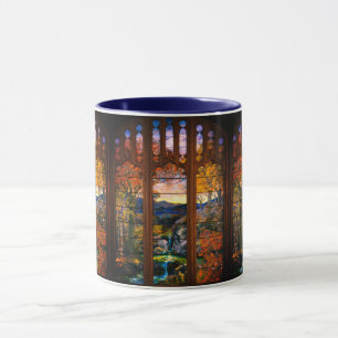 Stained glass tiffany window Victorian elegant Mug