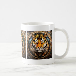 Stained Glass Tiger Mug