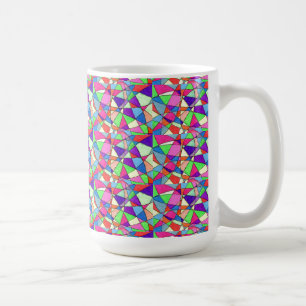 "Stained Glass Tiled" Abstract Design Mug