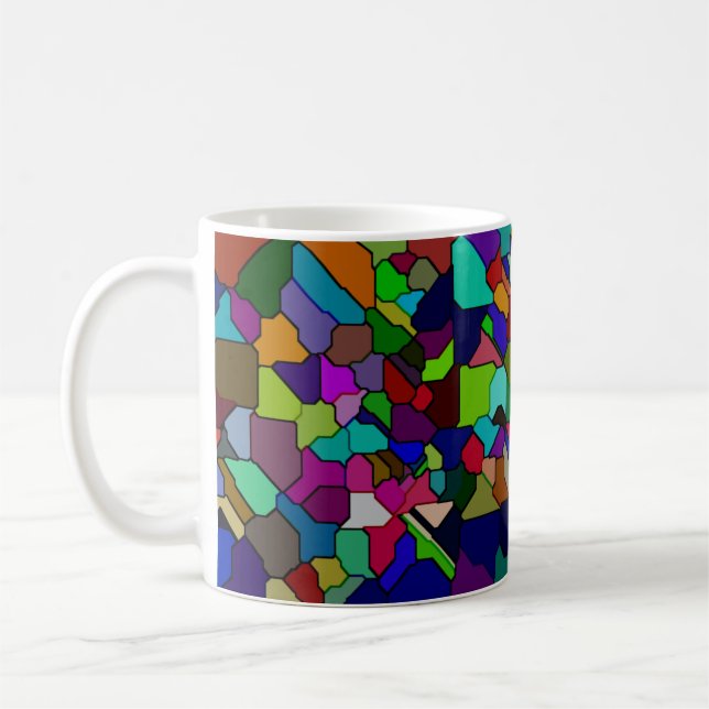 Stained Glass Tilted Tile 11oz Mug (Left)