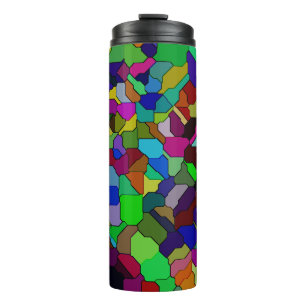 Stained Glass Tilted Tile Thermal Tumbler