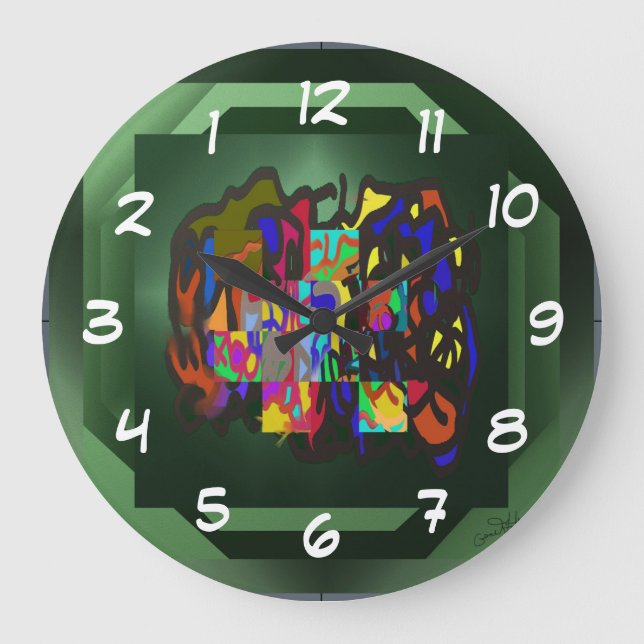 Stained Glass - Turn Back the Time Backwards Clock (Front)