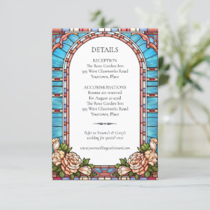 Stained Glass Wedding Frame Insert Enclosure Invitation