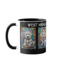 Stained Glass Westies Mug