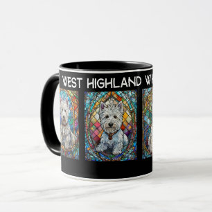 Stained Glass Westies Mug