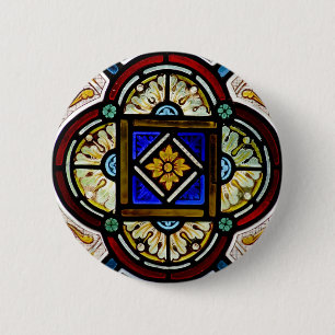 Stained Glass Window 6 Cm Round Badge
