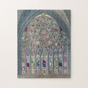 Stained glass window cathedral church illustration jigsaw puzzle