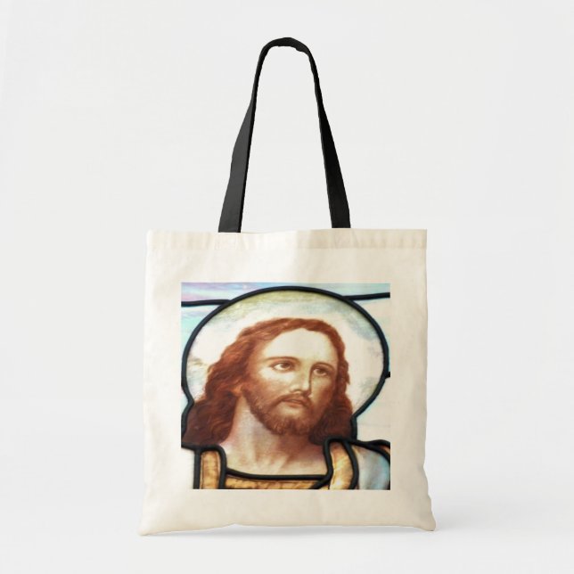 Stained Glass Window Christ Tote Bag (Front)