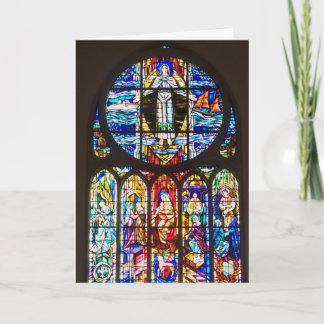 Stained Glass Window Christmas Card