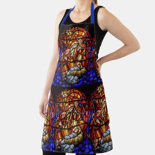 Stained Glass Window Christmas Gift Apron