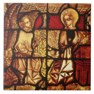 Stained glass window depicting the Annunciation, G Ceramic Tile