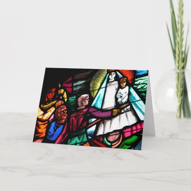 Stained Glass Window Holiday Card (Front)