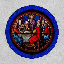 Stained Glass Window Illustrated LAST SUPPER