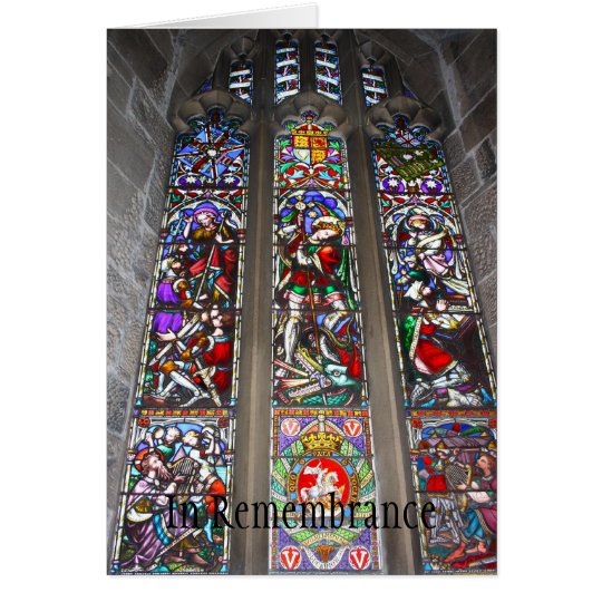 Stained Glass Window In Remembrance Card