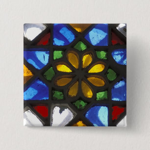Stained glass window inside the National 15 Cm Square Badge