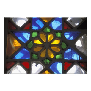 Stained glass window inside the National Photo Print
