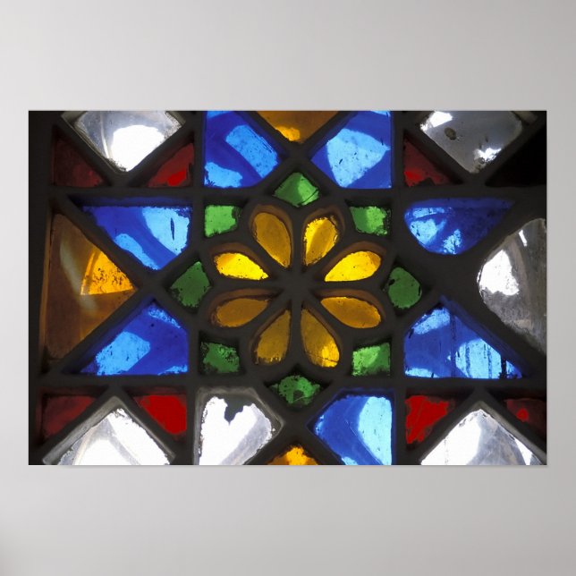 Stained glass window inside the National Poster (Front)