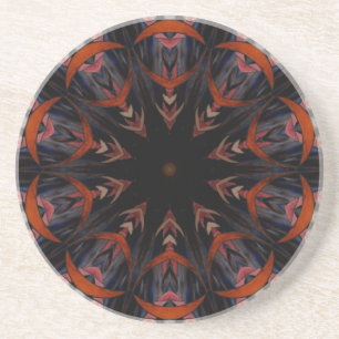 Stained Glass Window Kaleidoscope 12 Coaster
