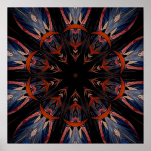 Stained Glass Window Kaleidoscope 12 Poster