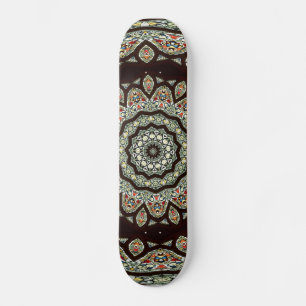 Stained Glass Window Kaleidoscope 13 Skateboard