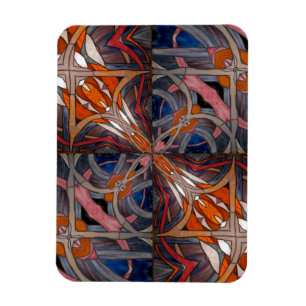 Stained Glass Window Kaleidoscope 18 Magnet