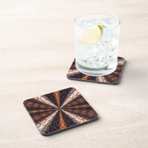 Stained Glass Window Kaleidoscope 19 Coaster