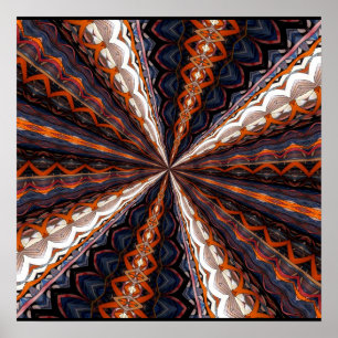 Stained Glass Window Kaleidoscope 19 Poster