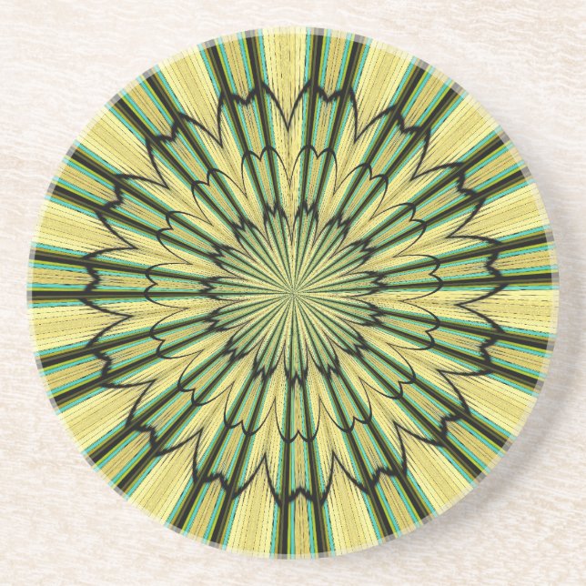 Stained Glass Window Kaleidoscope 20 Coaster (Front)