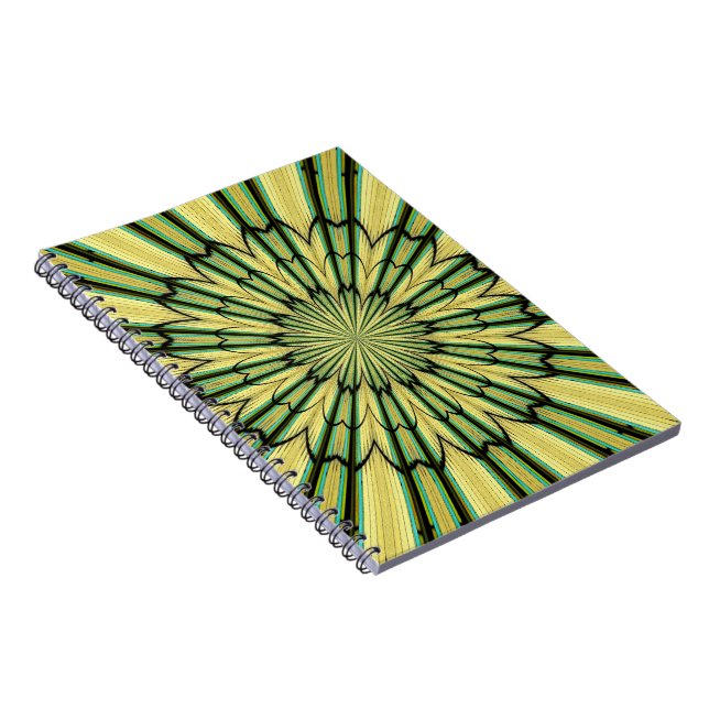 Stained Glass Window Kaleidoscope 20 Notebook (Right Side)
