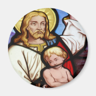 Stained glass window magnet