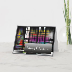 Stained Glass Window Merry Christmas Holiday Card