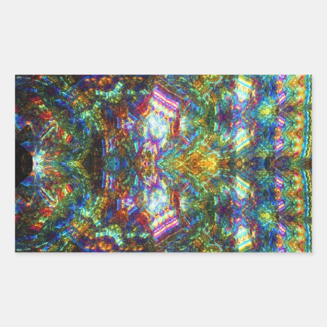 Stained Glass Window Rectangular Sticker (Front)