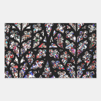 Stained glass window rectangular sticker